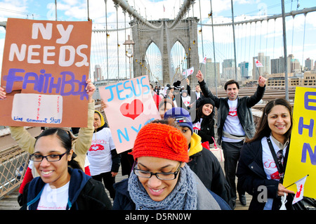 Rassemblement de « compassion » anti-violence le 23 mars 2013, Manhattan, New York City, États-Unis. Banque D'Images