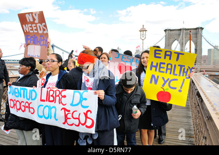 Rassemblement de « compassion » anti-violence le 23 mars 2013, Manhattan, New York City, États-Unis. Banque D'Images