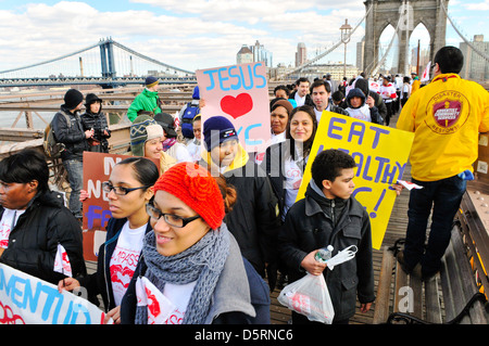 Rassemblement de « compassion » anti-violence le 23 mars 2013, Manhattan, New York City, États-Unis. Banque D'Images