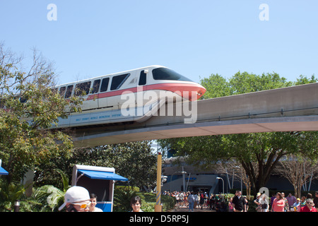 Monorail, Epcot, Disney World Banque D'Images