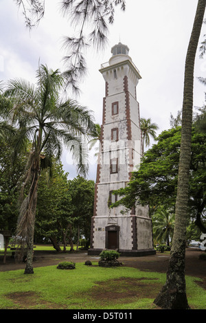 Vénus point phare sur la côte nord de Tahiti a été construit en 1867. Banque D'Images