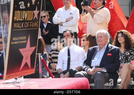 Justin Theroux, John Aniston Jennifer Aniston est hored avec une étoile sur le Hollywood Walk of Fame sur Hollywood Blvd Los Banque D'Images