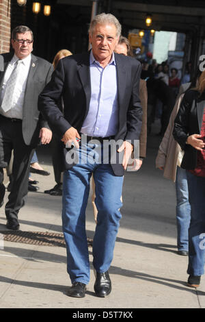 New York, USA. 8 avril 2013. Harrison Ford l'acteur arrive à 'Late Show with David Letterman' au Ed Sullivan Theater le 8 avril 2013 à New York. Dpa : Crédit photo alliance / Alamy Live News Banque D'Images