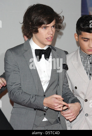 Harry Styles de One Direction des Brit Awards a tenu à l'O - Arrivées Londres, Angleterre Banque D'Images