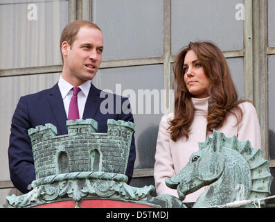 Le prince William et Catherine, le duc et la duchesse de Cambridge visiter Cambridge, Royaume-Uni, 28 novembre 2012. Photo : Patrick van Katwijk - Pays-Bas OUT Banque D'Images