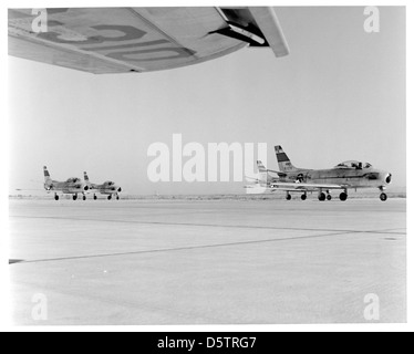 North American F-86A-5-NA 'Sabres' de la 197th FIS, Ariz.-ANG (Phoenix). Banque D'Images