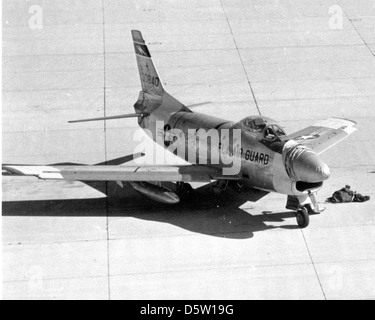 North American F-86L 'Sabre' Chien du 159e FIS, FLA-ANG (Imeson Airport, Jacksonville). Banque D'Images