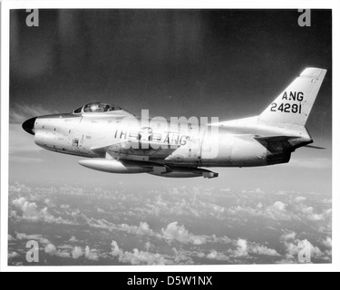 North American F-86L 'Sabre' Chien de la 199th FIS, E-ANG. Banque D'Images