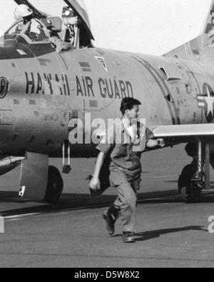 North American F-86L-50-NA 'Sabre' Chien de la SIF, NEW YORK-199Th (ANG) Hickam. Banque D'Images