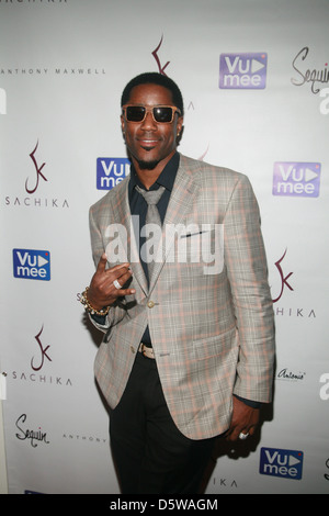 NFL Player Nate Burleson Mercedes-Benz Fashion Week - Automne 2012 - Sachika Arrivées - New York City, USA - 14.02.12 conclure Banque D'Images