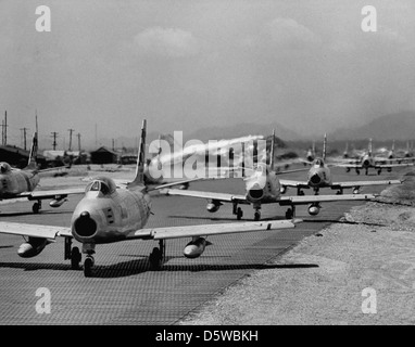 North American F-86A-5-NA 'Sabres' en Corée, 1953. Banque D'Images