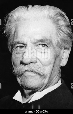 ALBERT SCHWEITZER (1875-1965) philosophe allemand-français, médecin missionnaire et l'organiste Banque D'Images