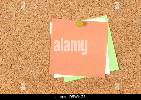 Couleur de l'arbre vide post-it épinglé à Liège. Banque D'Images