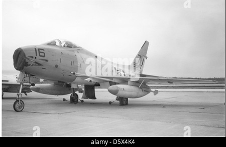 North American FJ-4B de "colère" à la Réserve navale, il Glenview NAS. Banque D'Images