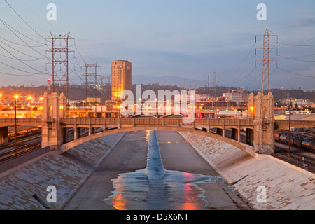 4e rue Bridge, le centre-ville de Los Angeles, Californie, USA Banque D'Images