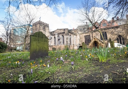 L'église paroissiale de St Andrew, un 12e siècle église paroissiale 1 Grad énumérés à Newcastle upon Tyne. Banque D'Images