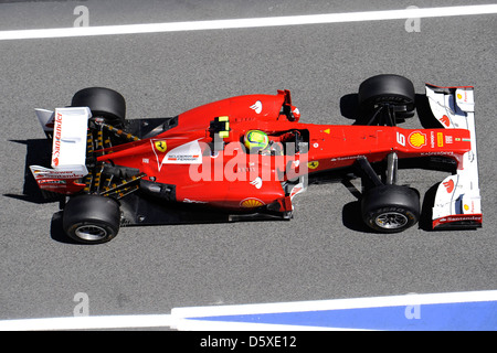 Felipe Massa, Brasilien, SOUTIEN-GORGE, de l'équipe Ferrari F1 Formula One 2012, qui a eu lieu au Circuit de Catalunya, Barcelone, Espagne2. Banque D'Images