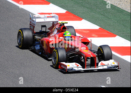 Felipe Massa, Brasilien, SOUTIEN-GORGE, de l'équipe Ferrari F1 Formula One 2012, qui a eu lieu au Circuit de Catalunya, Barcelone, Espagne2. Banque D'Images