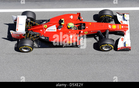 Felipe Massa, Brasilien, SOUTIEN-GORGE, de l'équipe Ferrari F1 Formula One 2012, qui a eu lieu au Circuit de Catalunya, Barcelone, Espagne - 12.05.12 Banque D'Images