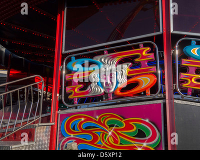 Fête foraine stourport sur severn, Worcestershire, Angleterre, RU Banque D'Images