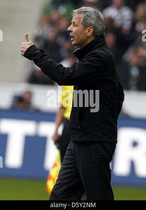 Fußball Bundesliga 7. Spieltag Borussia, Mönchengladbach-Eintracht Frankfurt am 07.10.2012 im Borussia-Park à Mönchengladbach. Mönchengladbacher der Trainer Lucien Favre. Foto : Roland Weihrauch dpa/lnw Banque D'Images