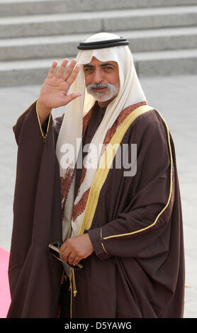 Cheikh Nahyan bin Mubarak Al Nahyan des Emirats Arabes Unis est arrivée pour le mariage religieux du Prince Guillaume, le Grand-duc de Luxembourg et de la Comtesse Stéphanie de Lannoy à la Cathédrale de Notre Dame de la ville de Luxembourg, samedi 20 octobre 2012. Photo : PRE-Albert Nieboer / Pays-Bas OUT Banque D'Images