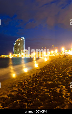 Hôtel W De Nuit De La Plage De Barceloneta Barcelone