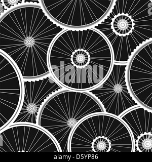 Les roues de bicyclette - motif de fond sports Banque D'Images