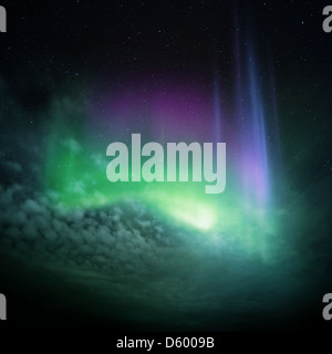 Northern Lights (aurores) Le Nord de la Norvège, de l'hiver 2012. Banque D'Images