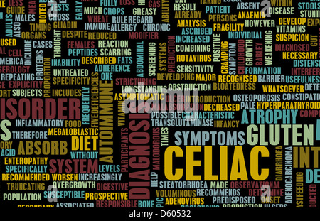 La maladie cœliaque une maladie auto-immune comme concept Banque D'Images