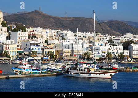 Port de l'île de Naxos. Grèce Banque D'Images