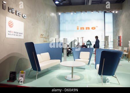 MILAN, ITALIE, le 9 avril, 2013. Inno stand au Salone Internazionale del Mobile, meuble de Milan. Banque D'Images