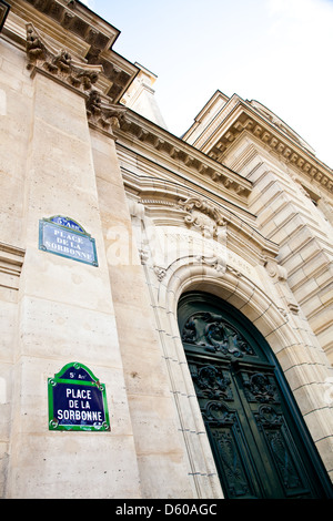 L'entrée à l'Université Paris - Sorbonne Banque D'Images