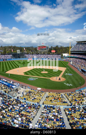 Match de baseball des Dodgers de Los Angeles au Dodger Stadium Banque D'Images