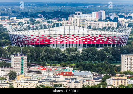 Vue sur le Stade National, Stadion Narodowy à Varsovie, Pologne. Banque D'Images