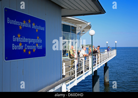 Port d'Heringsdorf, Usedom Island, Mecklembourg Poméranie occidentale, Allemagne Banque D'Images