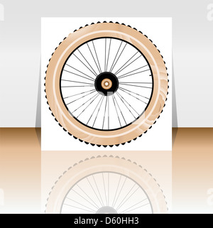 Roue de vélo - flyer ou conception de la couverture Banque D'Images