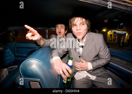 Les Diamond Hoo Ha Men, Gaz Coombes et Danny Goffey de Supergrass side-project photographié à Brighton. U.K Banque D'Images