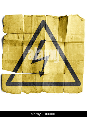 Signe de tension élevée Banque D'Images