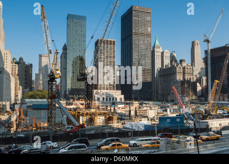 Site de construction au ground zero, Manhattan, New York City, New York, États-Unis d'Amérique, USA, PublicGround Banque D'Images