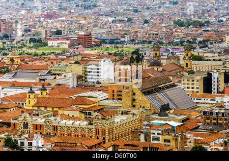 Cathédrale et d'autres églises dans le quartier historique de Bogota, Colombie Banque D'Images