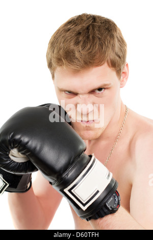 Man in boxing gloves Banque D'Images