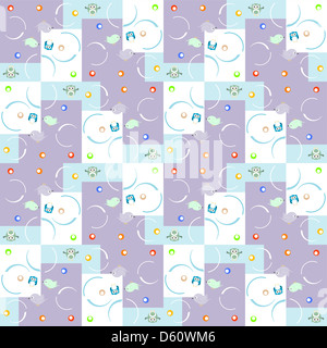 Oiseaux colorés seamless pattern Banque D'Images