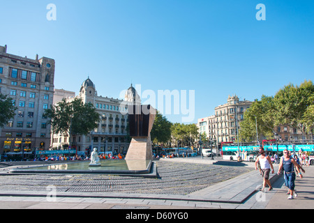 Monument à Macia Plaza Cataluna Barcelona Banque D'Images