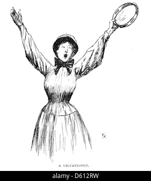 Photographie ou illustration d'Un Français en Amérique, représentant probablement l'implication de l'Armée du Salut dans la société américaine. L'image reflète la mission et les activités de l'organisation. Banque D'Images