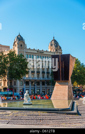 Monument à Macia Plaza Cataluna Banque D'Images