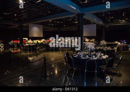 Des tables pour un événement spécial au Musée Blackhawk dans Danville California Banque D'Images