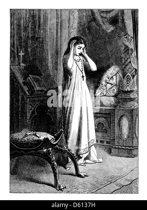 Une couverture de livre de 1876 intitulée 'A Festival of Song', mettant en vedette des poètes anglais et leurs œuvres. Le titre fait référence à un événement ou à une série de performances mettant en lumière des poètes célèbres et leurs contributions à la littérature anglaise. La couverture évoque des thèmes de consternation chrétienne et d'histoire littéraire. Banque D'Images