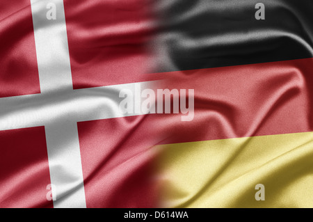 Le Danemark et l'Allemagne Banque D'Images