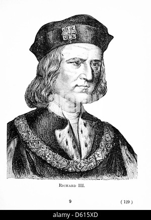 Cette illustration de 1897 tirée de *A Child's History of England* représente le roi Richard III, présentant la figure historique d'une manière adaptée au jeune public, simplifiant probablement sa représentation à des fins éducatives. Banque D'Images